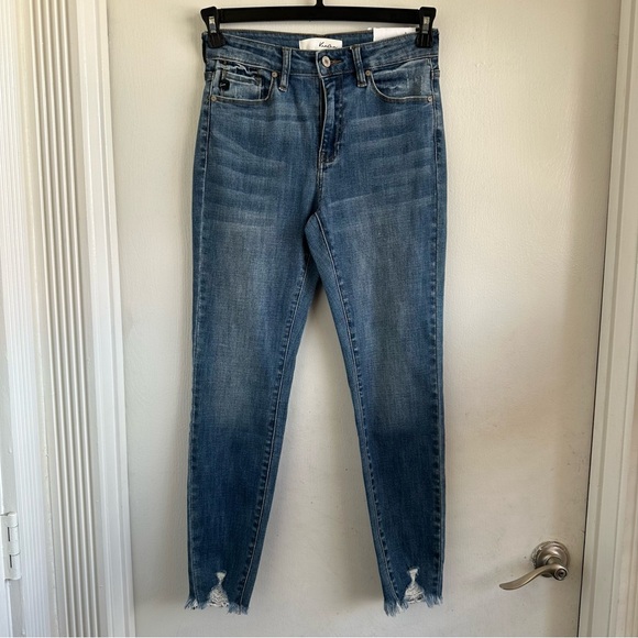 KanCan Denim - KanCan High Rise Ankle Skinny Distressed Blue Jeans Size 5/26 NWT